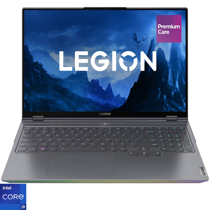 Лаптоп Gaming Lenovo Legion 7 16ITHg6, Intel® Core™ i9-11980HK, 16", WQXGA, RAM 32GB, 1TB SSD, NVIDIA® GeForce® RTX™ 3080 16GB, No OS, Storm Grey