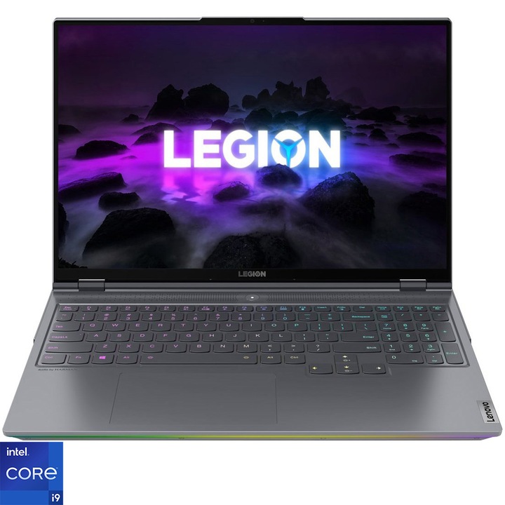 Лаптоп Gaming Lenovo Legion 7 16ITHg6, Intel® Core™ i9-11980HK, 16, WQXGA, RAM 32GB, 1TB SSD, NVIDIA® GeForce® RTX™ 3080 16GB, No OS, Storm Grey