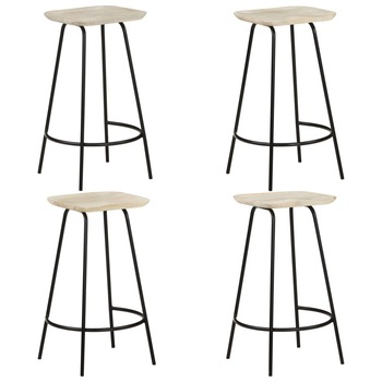 Set scaune de bar, 4 buc, lemn masiv de mango 320648 38 x 36 x 74 cm Set scaune de bar, 4 buc, lemn masiv de mango 320648 38 x 36 x 74 cm
