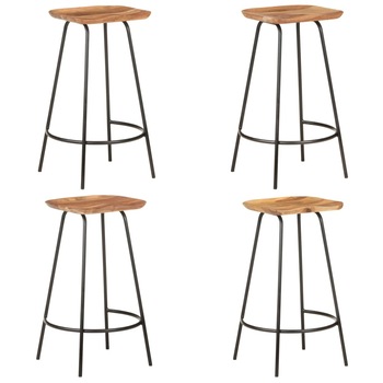 Set taburete de bar, 4 buc, lemn masiv de acacia 320652 38 x 36 x 74 cm Set taburete de bar, 4 buc, lemn masiv de acacia 320652 38 x 36 x 74 cm