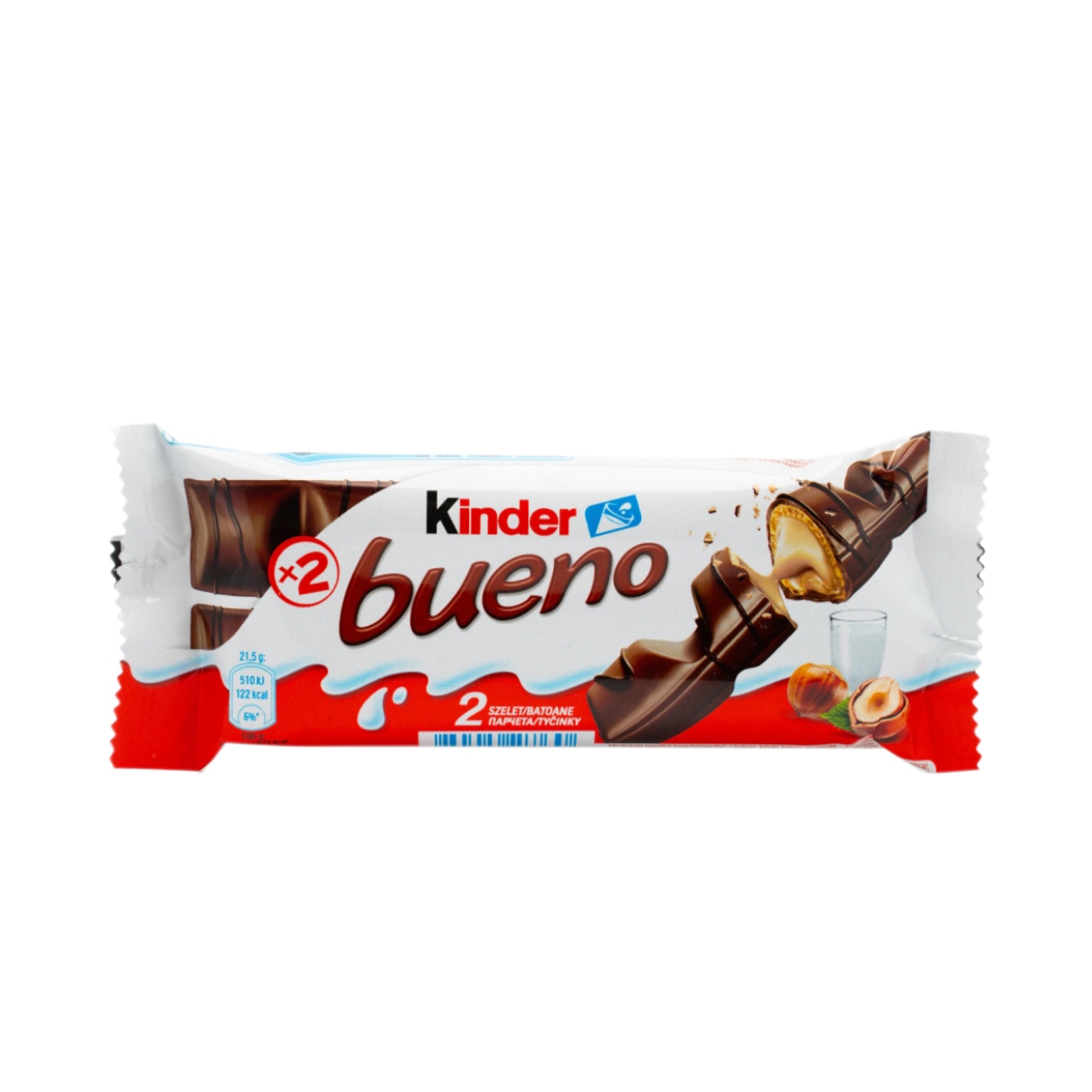 Batoane Napolitana Kinder Bueno, 2 buc la pachet, 43g