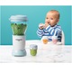 Blender Nutribullet Baby 200 W 0C22300026, 1 viteza, vas 0.9l, cupa mica 0.295l, 6 recipiente depozitare cu capac, tava silicon, Alb