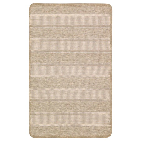 Covor decorativ, tesatura plata, iuta/bumbac, bej/alb, dimensiuni 50x80 cm, CB404