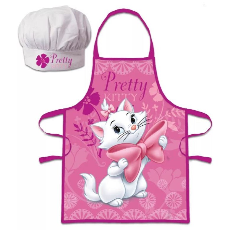 Set sort si boneta de bucatar Marie Cat Pretty Kitty Roz