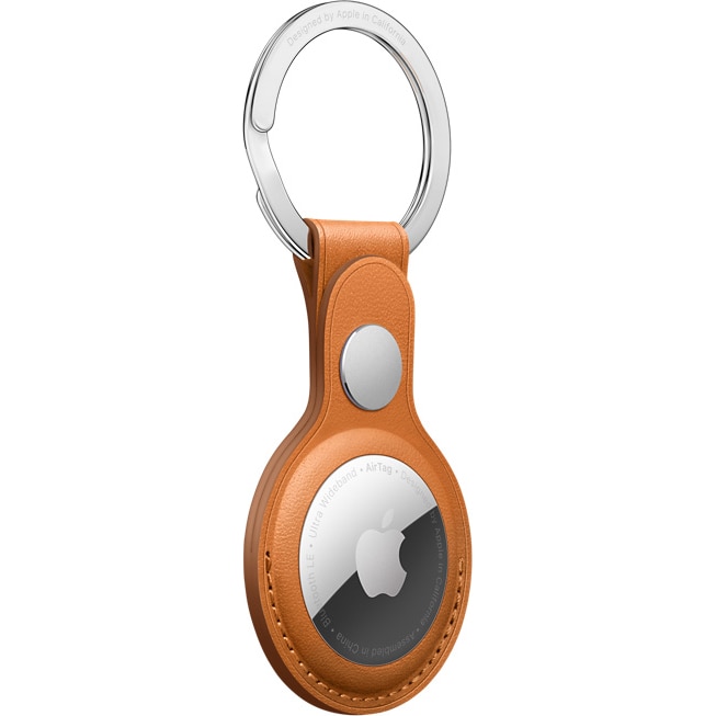 AirTag Leather Key Ring за AirTag Apple, Golden Brown eMAG.bg