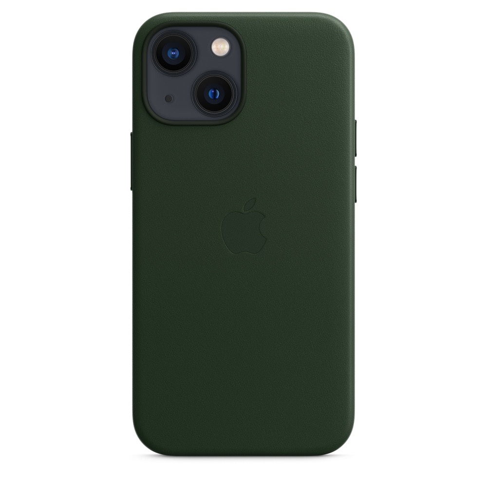 Калъф Apple Leather Case with MagSafe за iPhone 13 mini, Sequoia Green