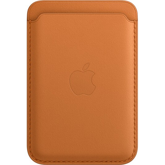 Husa de protectie Apple Leather Wallet MagSafe pentru iPhone, Golden Brown
