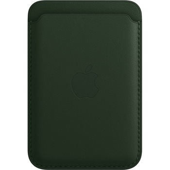 Husa de protectie Apple Leather Wallet MagSafe pentru iPhone, Sequoia Green Husa de protectie Apple Leather Wallet MagSafe pentru iPhone, Sequoia Green