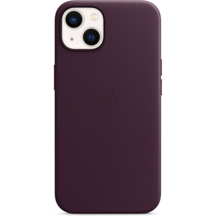 Предпазен калъф Apple Leather Case with MagSafe за iPhone 13, Dark Cherry