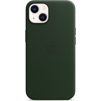 Husa de protectie Apple Leather Case with MagSafe pentru iPhone 13, Sequoia Green Husa de protectie Apple Leather Case with MagSafe pentru iPhone 13, Sequoia Green