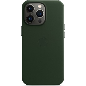 Husa de protectie Apple Leather Case with MagSafe pentru iPhone 13 Pro, Sequoia Green Husa de protectie Apple Leather Case with MagSafe pentru iPhone 13 Pro, Sequoia Green