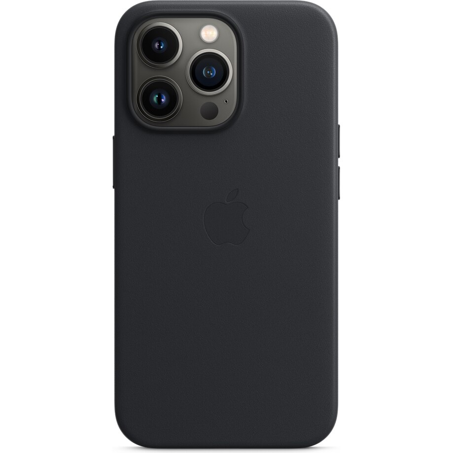 Husa de protectie Apple Leather Case with MagSafe pentru iPhone 13 Pro, Midnight