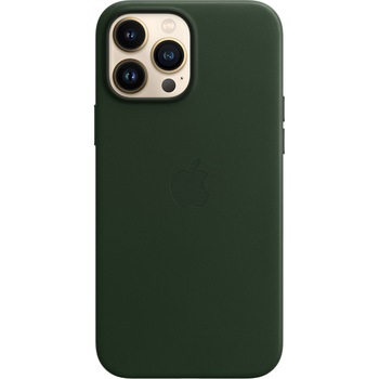 Husa de protectie Apple Leather Case with MagSafe pentru iPhone 13 Pro Max, Sequoia Green Husa de protectie Apple Leather Case with MagSafe pentru iPhone 13 Pro Max, Sequoia Green