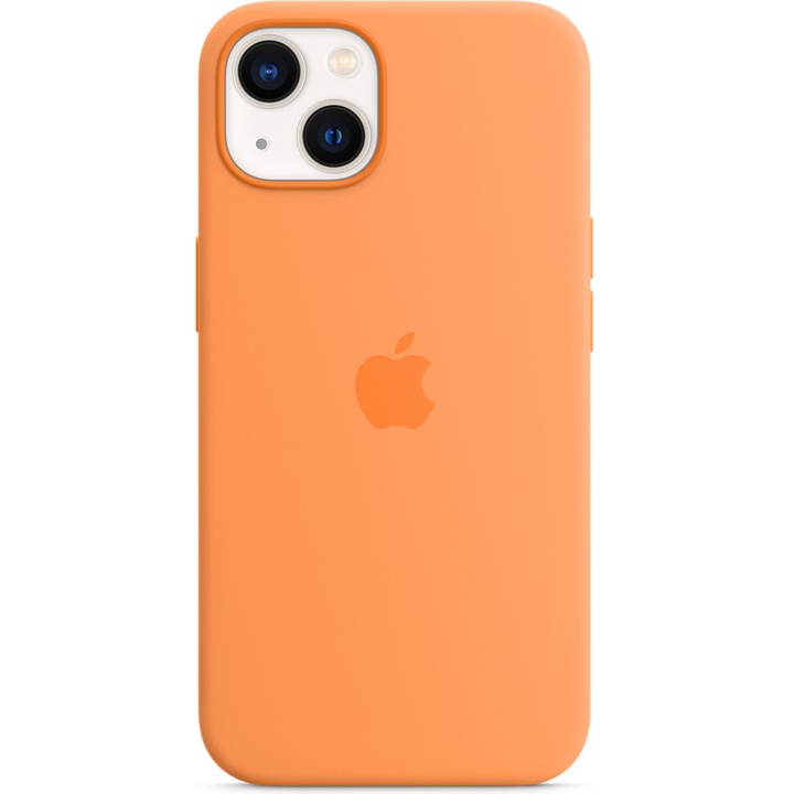 Калъф Apple Silicone Case with MagSafe за iPhone 13, Marigold