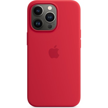 Husa de protectie Apple Silicone Case with MagSafe pentru iPhone 13 Pro, (PRODUCT)RED Husa de protectie Apple Silicone Case with MagSafe pentru iPhone 13 Pro, (PRODUCT)RED