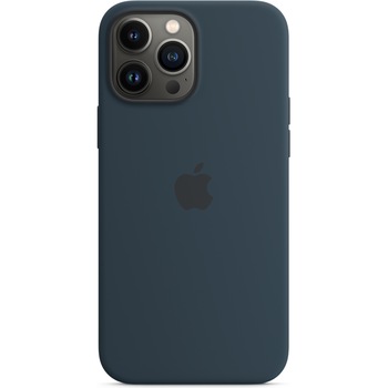 Husa de protectie Apple Silicone Case with MagSafe pentru iPhone 13 Pro Max, Abyss Blue Husa de protectie Apple Silicone Case with MagSafe pentru iPhone 13 Pro Max, Abyss Blue