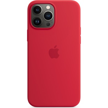 Husa de protectie Apple Silicone Case with MagSafe pentru iPhone 13 Pro Max, (PRODUCT)RED Husa de protectie Apple Silicone Case with MagSafe pentru iPhone 13 Pro Max, (PRODUCT)RED