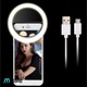 Selfie Ring Light LED MaffStuff®, pentru telefoane, tablete si laptopuri, cu incarcare USB, negru