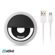 Selfie Ring Light LED MaffStuff®, pentru telefoane, tablete si laptopuri, cu incarcare USB, negru