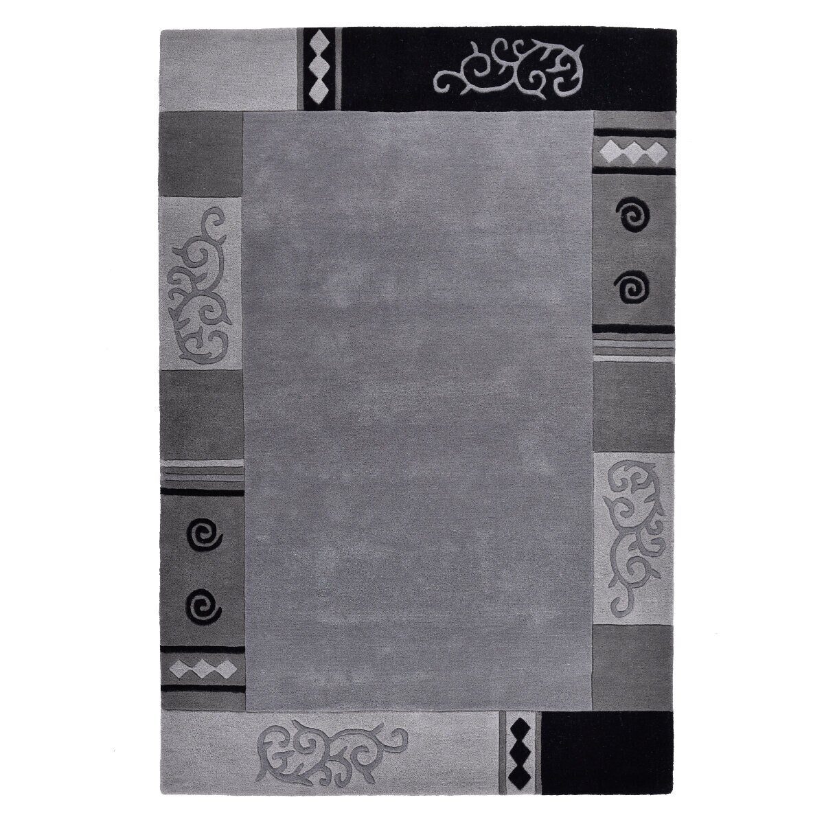 Covor Decorino Geometric, lana, gri, 70x140 cm, C10-10520