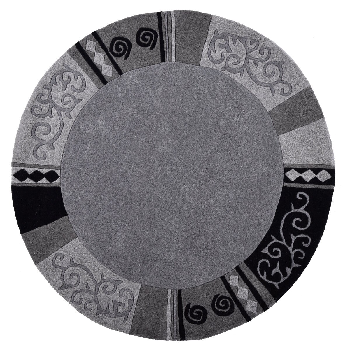 Covor Decorino Geometric, lana, gri, 150x150 cm, C86-10522