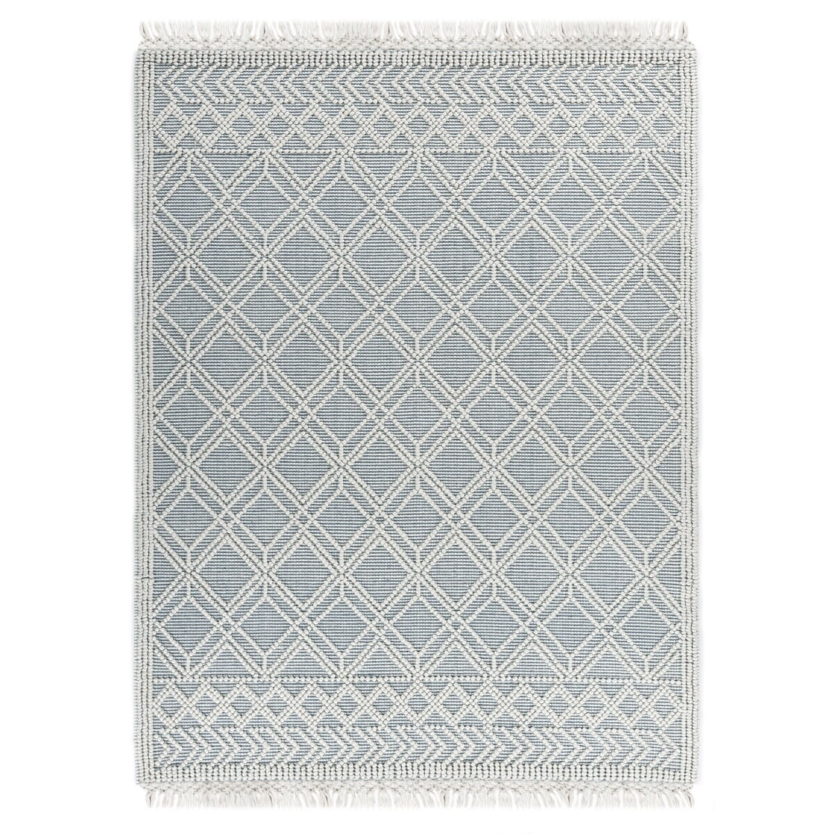 Covor Tom Tailor Geometric, lana, albastru|alb, 140x200 cm, C16-1025502