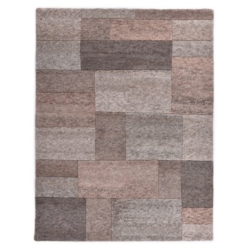 Covor Decorino Patchwork, lana, maro/crem, 60x90 cm, C50-1025802 Covor Decorino Patchwork, lana, maro/crem, 60x90 cm, C50-1025802