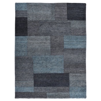 Covor Decorino Patchwork, lana, turcoaz/gri, 60x90 cm, C50-1025805 Covor Decorino Patchwork, lana, turcoaz/gri, 60x90 cm, C50-1025805