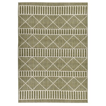 Covor Tom Tailor Geometric, polipropilena, verde|alb, 80x165 cm, C1120-1026201 Covor Tom Tailor Geometric, polipropilena, verde|alb, 80x165 cm, C1120-1026201