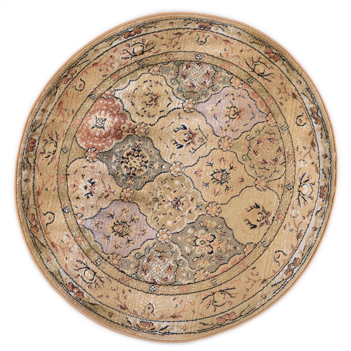 Covor Decorino Oriental, polipropilena, bej, 120x120 cm, C14-102740