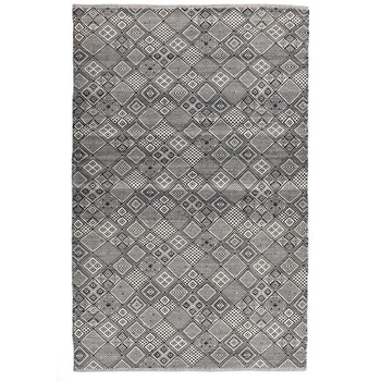 Covor Decorino Geometric, lana, negru/alb, 70x140 cm, C10-1026702 Covor Decorino Geometric, lana, negru/alb, 70x140 cm, C10-1026702
