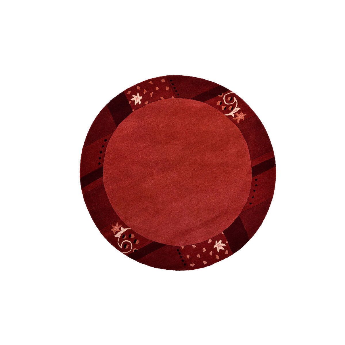 Covor Decorino Geometric, lana, rosu, 150x150 cm, C86-1023824