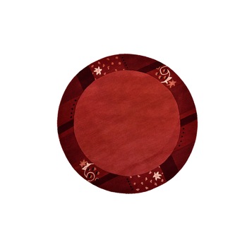 Covor Decorino Geometric, lana, rosu, 150x150 cm, C86-1023824 Covor Decorino Geometric, lana, rosu, 150x150 cm, C86-1023824