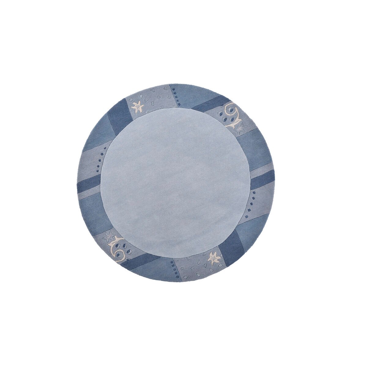 Covor Decorino Geometric, lana, albastru deschis, 150x150 cm, C86-1023821