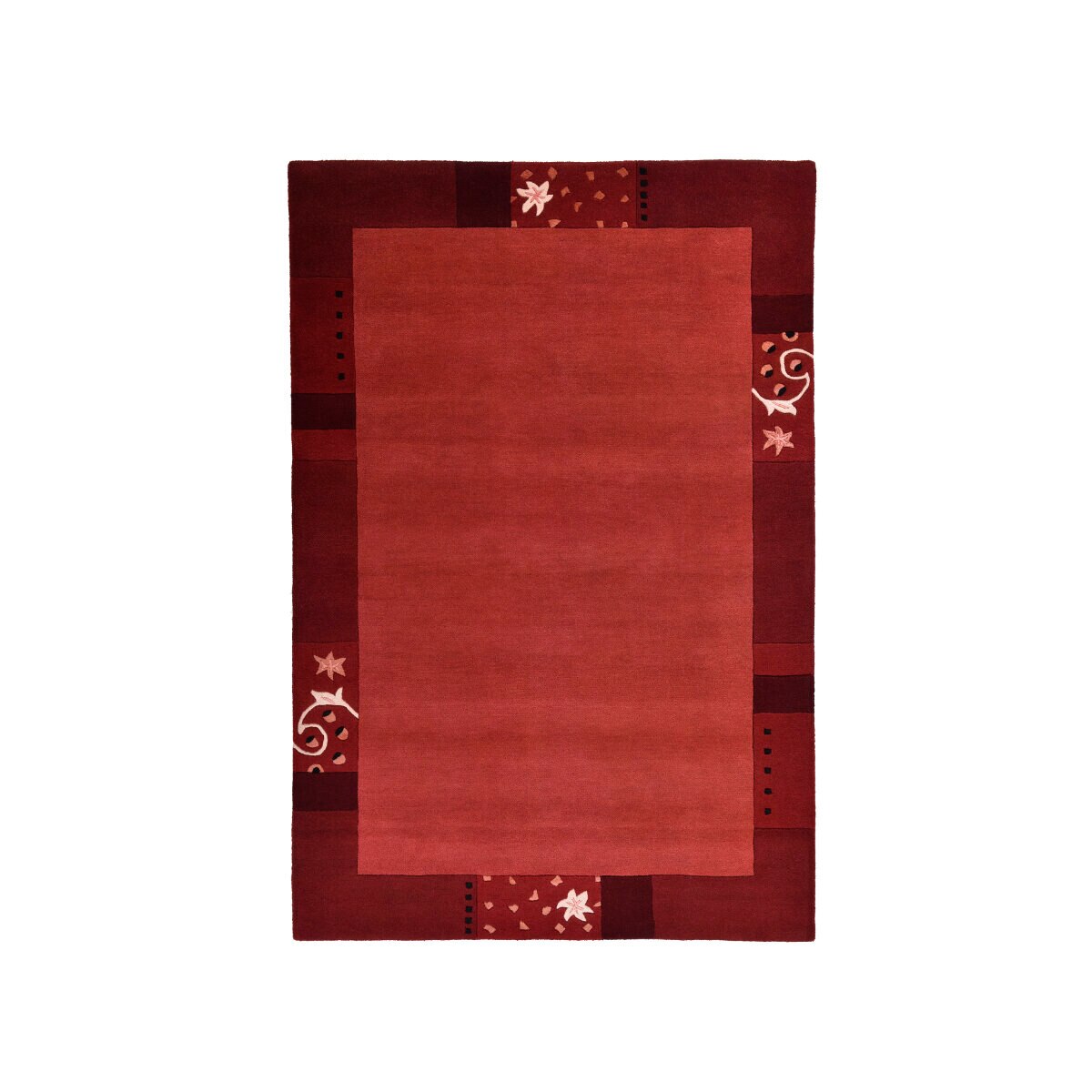 Covor Decorino Geometric, lana, rosu, 90x160 cm, C69-1023822