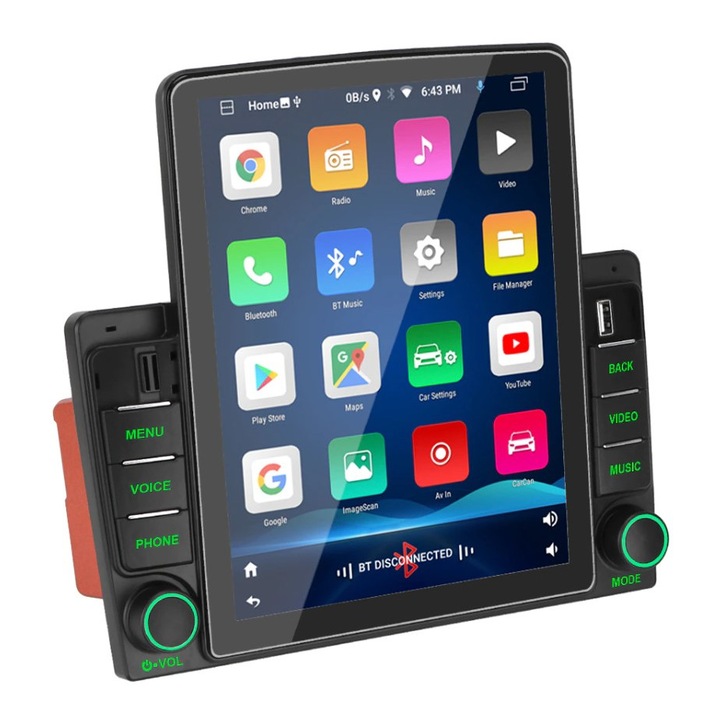 Android Wifi GPS Главно устройство за кола 2 Din Мултимедиен плейър с 9.5 дисплей