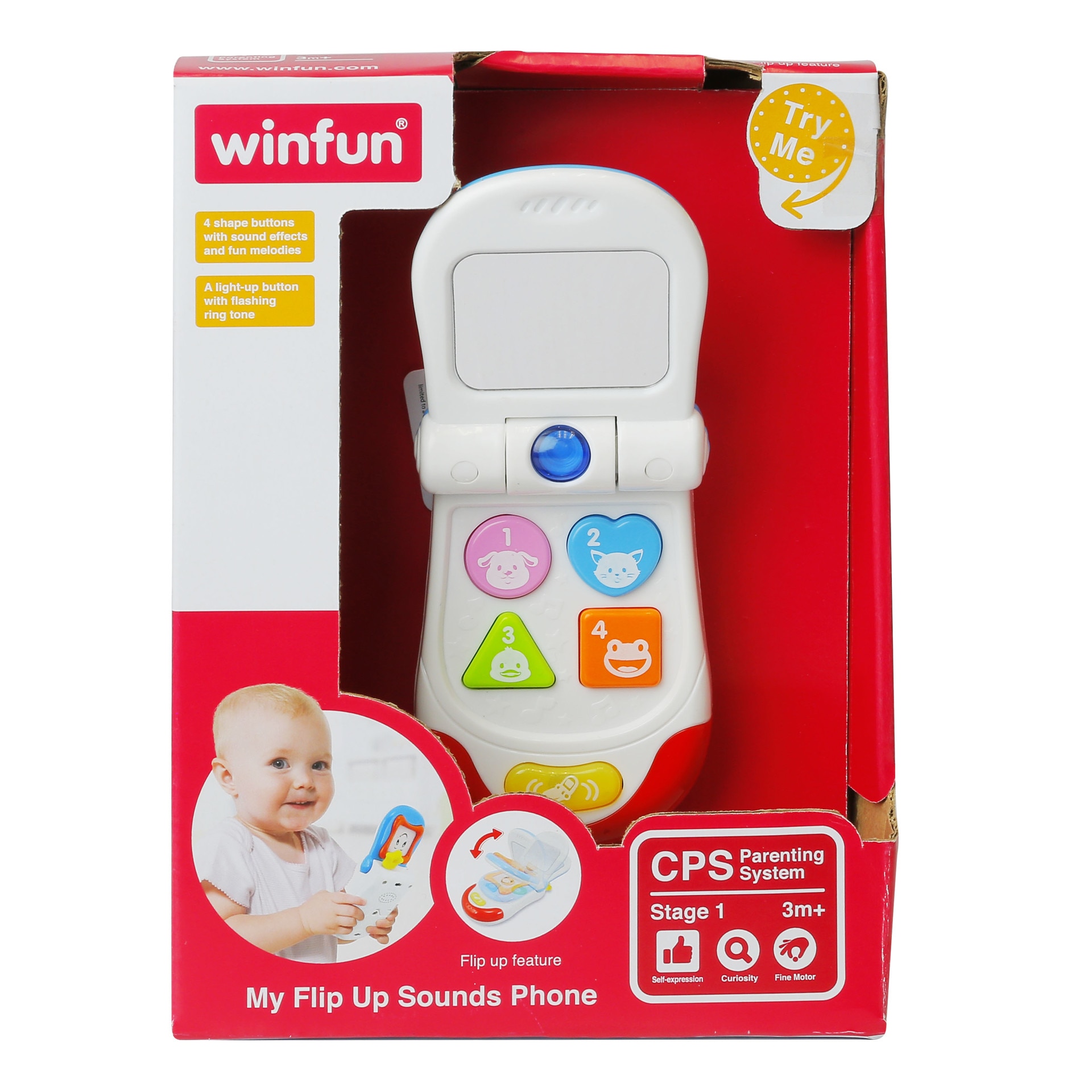 Telefon cu sunete si lumini, Winfun, 0618