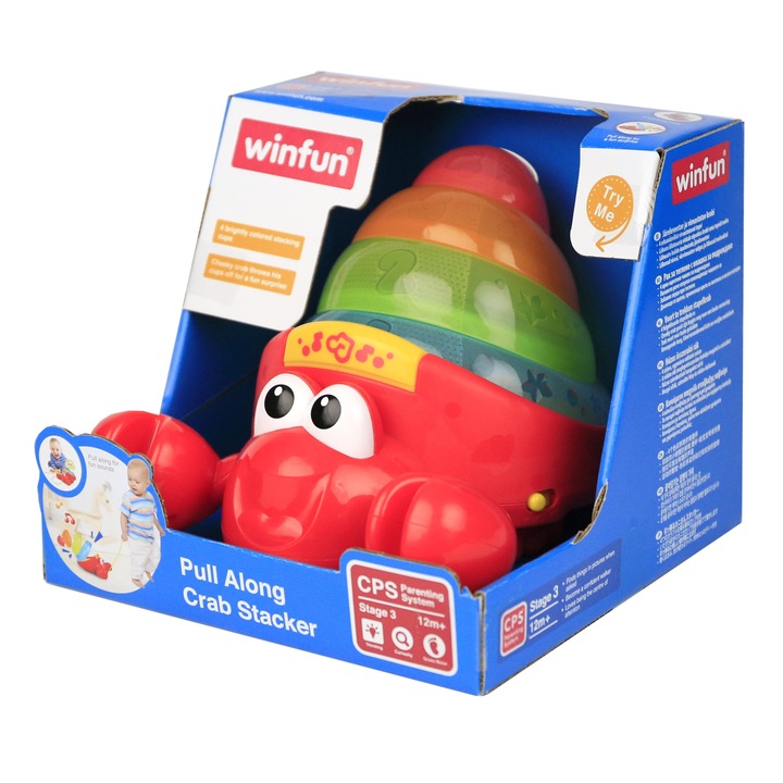 Winfun- Zenélő húzhatós rák gyűrűkkel - 0747