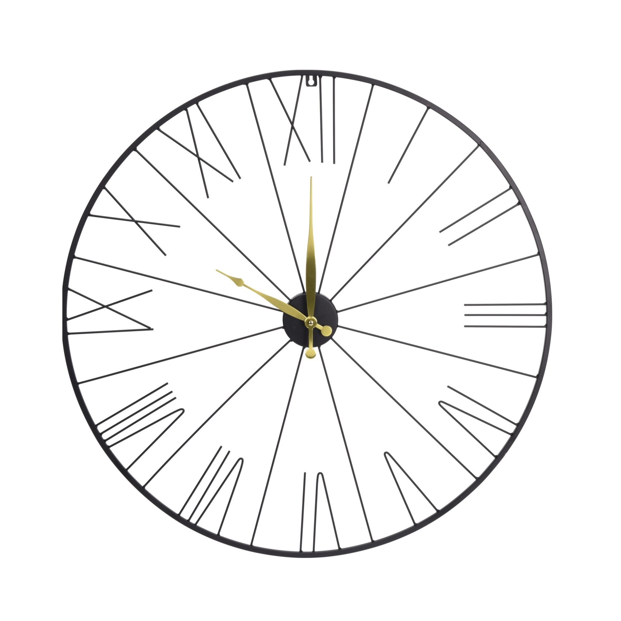 Ceas de perete, negru, 70 cm