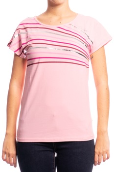 Tricou cu decolteu rotund Budmil, Cathleen, Bumbac, Roz, L Tricou cu decolteu rotund Budmil, Cathleen, Bumbac, Roz, L