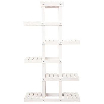 Suport de flori London, lemn de brad, 125x72x25 cm, alb Suport de flori London, lemn de brad, 125x72x25 cm, alb