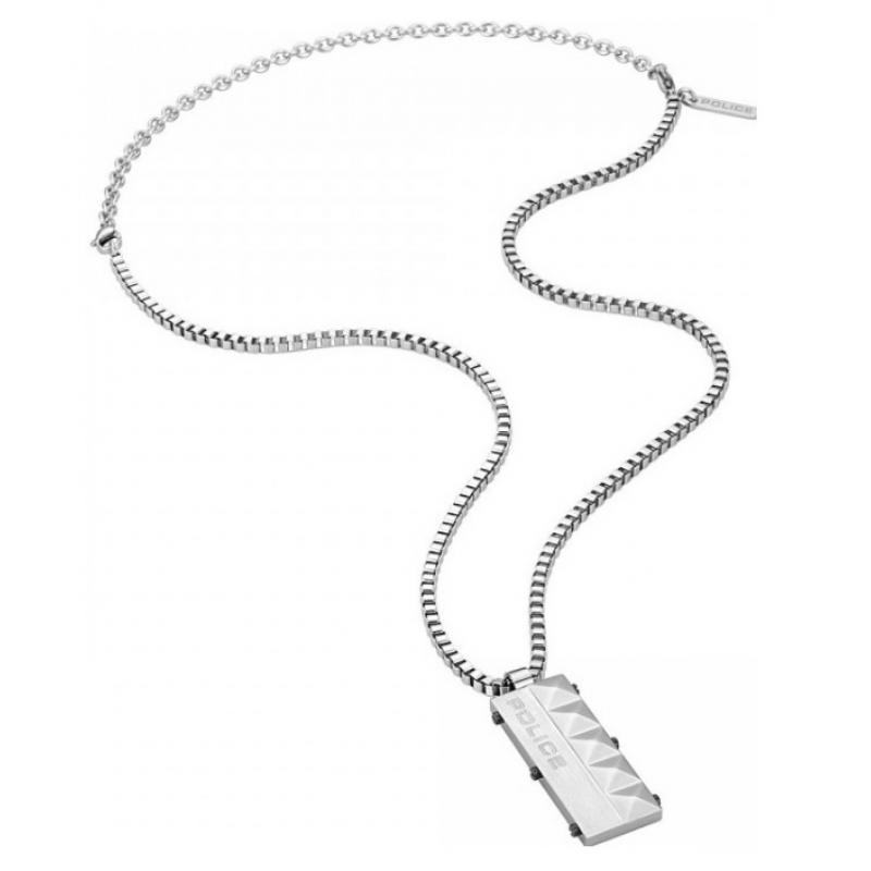 Colier Police Highbridge PJ26326PSS / 01, Otel inoxidabil, Argintiu