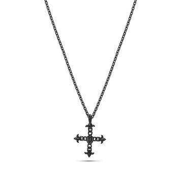 Colierul Police Kudos Black Logo PEJGN2112812, Otel inoxidabil, 76 cm, Negru Colierul Police Kudos Black Logo PEJGN2112812, Otel inoxidabil, 76 cm, Negru