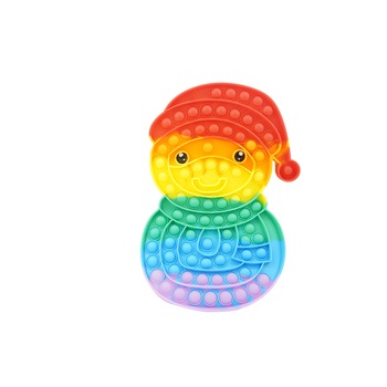 Jucarie antistres din silicon, Flippy, Pop It Now and Flip It, Om de zapada, Multicolor Jucarie antistres din silicon, Flippy, Pop It Now and Flip It, Om de zapada, Multicolor