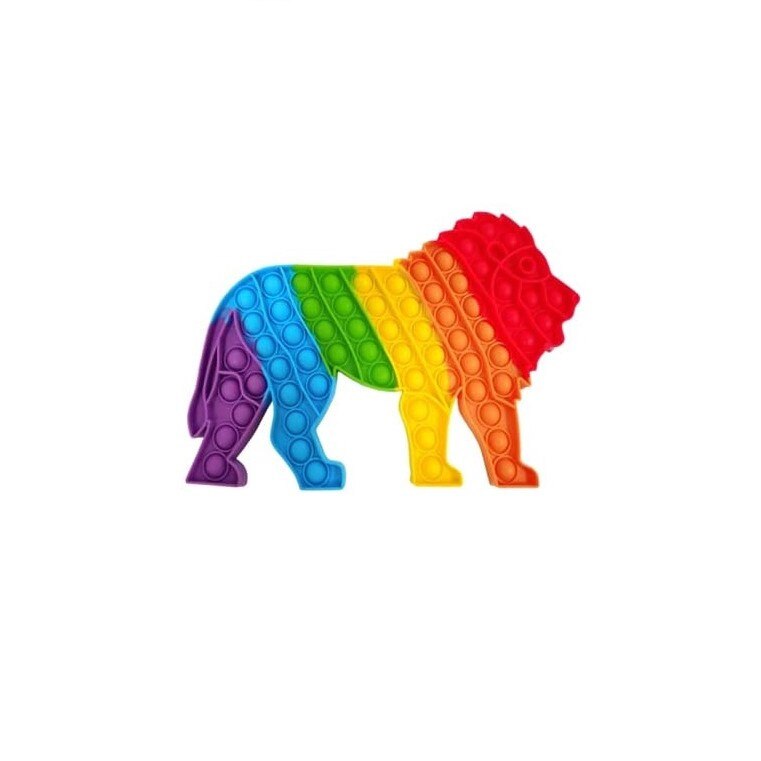 Jucarie antistres din silicon, Flippy, Pop It Now and Flip It, Leu, Multicolor