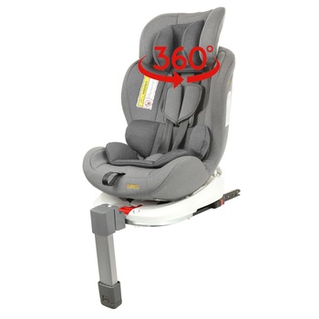 Scaun Auto ISOFIX Rotativ 360° cu Picior Telescopic, EMKO Safety 6 pozitii de somn, Pentru 3 grupe 0-36 Kg, TOP TETHER, Centura in 5 puncte, Protectie laterala, Husa detasabila si lavabila, KinderVIBE™, Gri Scaun Auto ISOFIX Rotativ 360° cu Picior Telescopic, EMKO Safety 6 pozitii de somn, Pentru 3 grupe 0-36 Kg, TOP TETHER, Centura in 5 puncte, Protectie laterala, Husa detasabila si lavabila, KinderVIBE™, Gri