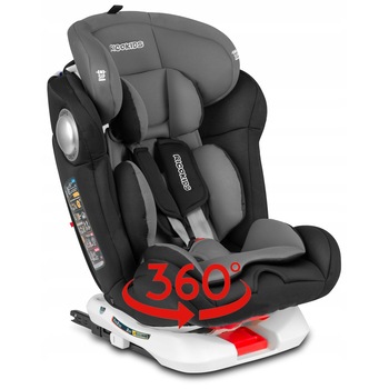 Scaun Auto ISOFIX Rotativ 360°, Spinway PRO 6 pozitii de somn, 3 grupe de greutate 0-36 Kg, TOP TETHER, Centura SABELT in 5 puncte, Protectie laterala SIP, Husa detasabila si lavabila, KinderVIBE™, Negru/Gri Scaun Auto ISOFIX Rotativ 360°, Spinway PRO 6 pozitii de somn, 3 grupe de greutate 0-36 Kg, TOP TETHER, Centura SABELT in 5 puncte, Protectie laterala SIP, Husa detasabila si lavabila, KinderVIBE™, Negru/Gri