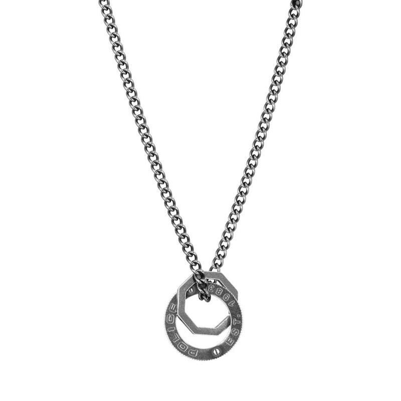 Colier Stave Silver Gray PEJGN2008501, Otel inoxidabil, Argintiu