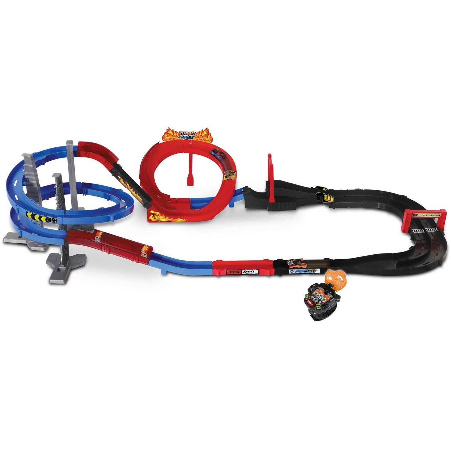 Pista de actiune Turbo Force Wacky Racers Vtech , auto controlata de la distanta, multicolor