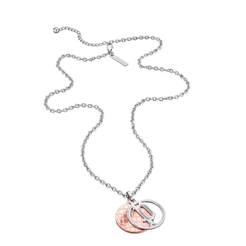 Colier Police Party Animal PJ25587PSSRG/01, Otel inoxidabil, Argintiu/Rose Gold